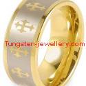 Gold plated tungsten engaged ring