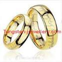 Gold tungsten engaged ring
