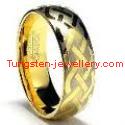 Gold Plated Tungsten Wedding Rings