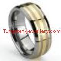 Gold Tungsten Wedding Rings