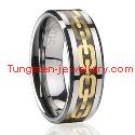 High Quality Gold Plated Tungsten Wedding Rings