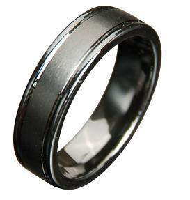 zwart wolfraam ring
