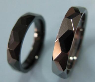 faceted tungsten carbide rings