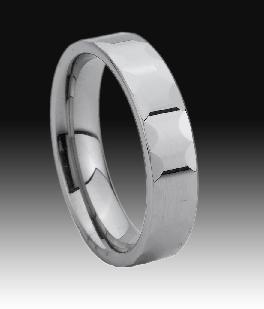  tungsten faceted ring