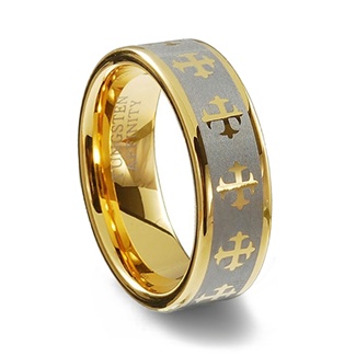 tungsten gold plated ring